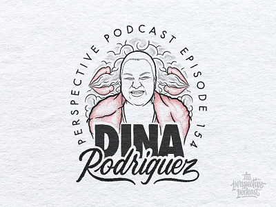 Dina Rodriguez of LetterShoppe Portrait Illustration Podcast Art