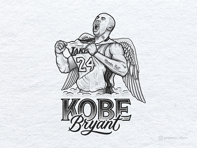 Kobe Bryant Tribute Portrait Illustration art design drawing hand lettering handdrawn illustration lettering podcast procreate typography