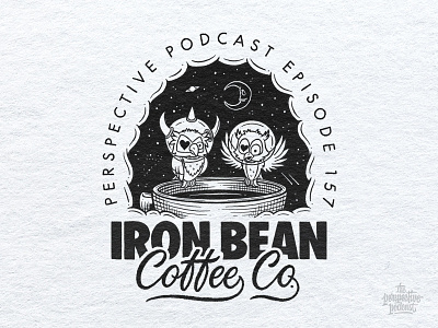 Iron Bean Coffee Company Portrait Illustration Podcast Art art design drawing hand lettering handdrawn illustration lettering podcast procreate typography