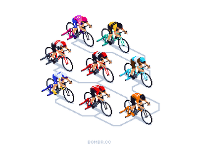 Pelotón 2020 8bit bicycle covid19 cycling illustration indoor cycling pixel art quarantine road cycling