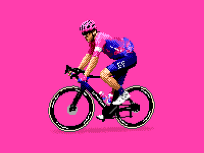 Langeveld EF bicycle cannondale cycling illustration pixel pixel art pixelart road cycling tourdefrance