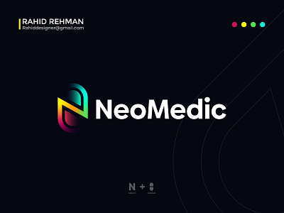 Neo Medic (N + Medicine) logo for sale.