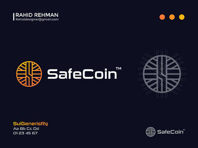 Safe Coin logo (S+Coin) | creative crypto logo