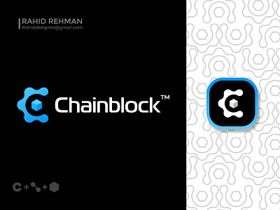 Chainblock logo (Block+Chain+C) creative logomark.