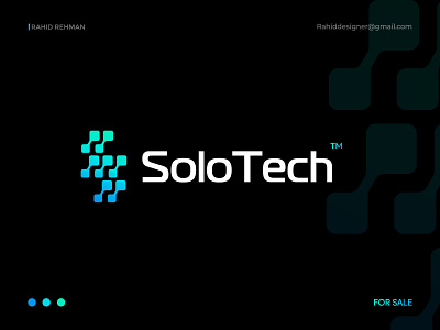 S Tech logo (S+Tech icon) Creative logomark.