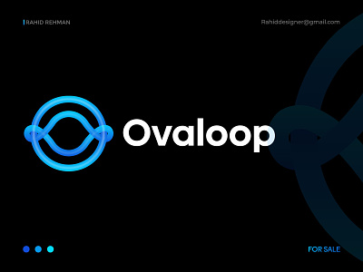 Ovaloop logo (O+Loop icon) Creative logomark.