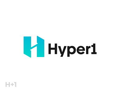 H yper 1 logo ( H + 1 ) Creative logomark.