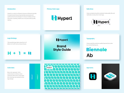 Hyper1 - Brand Guidelines brand brand guide brand guidelines brand identity brand style creative logo design guidelines h logo h1 logo icon logo logo explanation logo identity logotype minimalist logo modern logo monogram style guide symbol