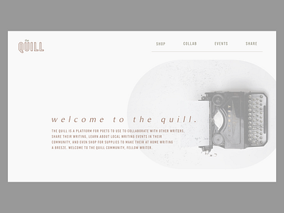 The Quill Home Page branding copywriting design graphic design logo ux