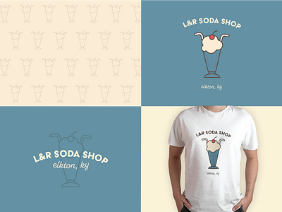 L&R Soda Shop branding design graphic design ice cream illustration logo milkshake mockup rebrand soda sodashop