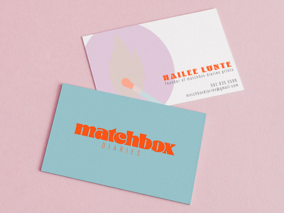 Matchbox Diaries Business Cards branding businesscards design graphic design logo matchbox print printdesign