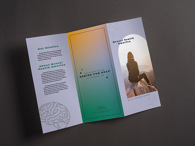 Mental Health Brochure brochure design graphic design mental health mental health awareness mockup print design trendy