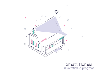 Smart Home Illustration automation blockchain development illustration product idea smart homes