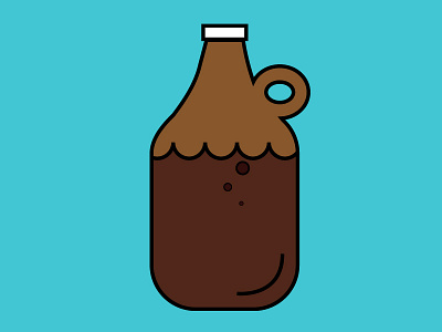 Growling beer bubbles growler illustration