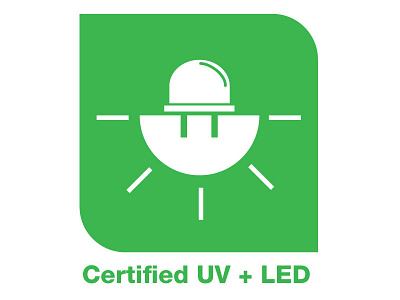 LED/UV Logo green led light emitting diode logo mark simple sun