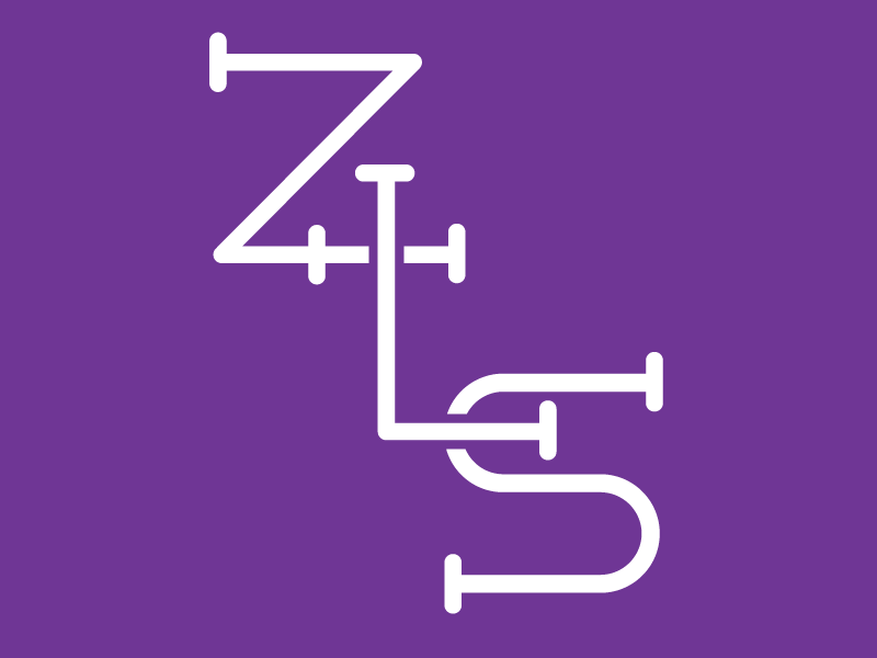 Zion Final Logo monogram z l s purple monoline church cross typography type