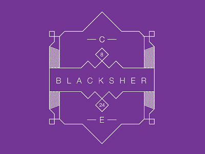 Blacksher Crest (Of Sorts) geometry helvetica light line monoweight monument valley purple