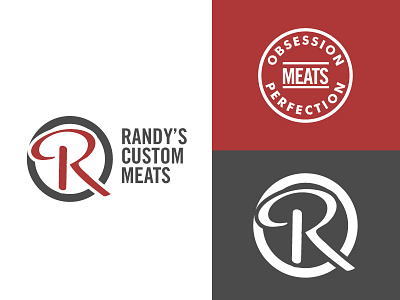 Randy's Custom Meats badge mark meat r script