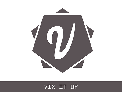 Vix It Up_09 hand drawn identity logo rough script v