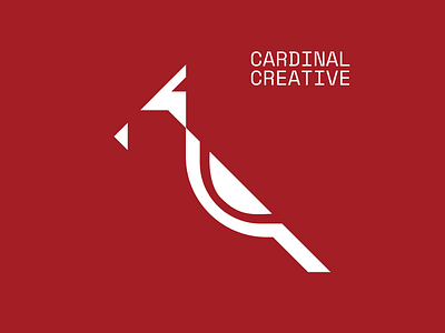 Cardinal Creative Branding bird branding cardinal geometric logo minimal red