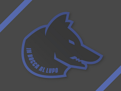 In Bocca Al Lupo in bocca al lupo luck sticker wolf wolf logo