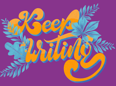 Keep writing ai color colorful desing illustraion lettering ps typogaphy vector writing
