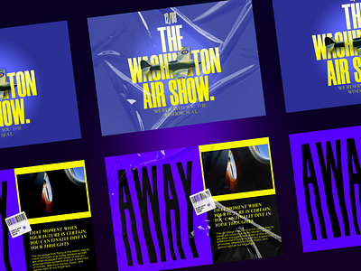 WASHINGTON AIR SHOW FLYER arthur lasnel branding elegant flyer minimal mockup plastic vector