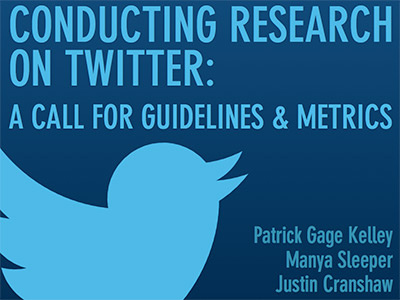 Twitter Research Slides for CSCW blue din presentation research slides twitter