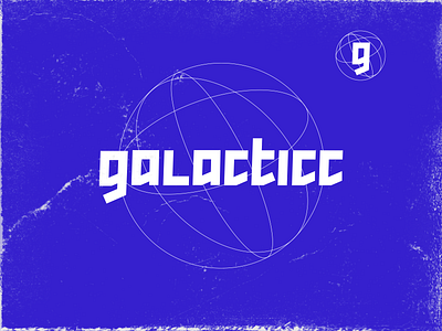 Galacticc logo blue branding company design digital flat galactic galaxy illustrator logo logo design logodesign logotype minimal minimalist planet thick lines thin lines type vector