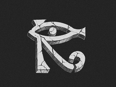 36 days of type - R 36 days of type 36 days r artwork digital digital illustration drawing eye illustration letter procreate r typography