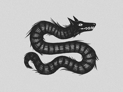 36 days of type - S 36 days of type 36 days s artwork digital digital illustration drawing illustration letter procreate s snake type typography wolf