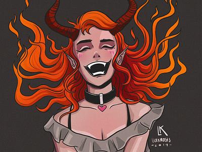 Laughing devil