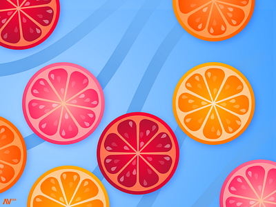 Summer time! 🍊 art citrus color design fruit graphic design illustration pool summer wallpaper water