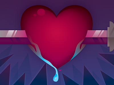 Bleeding Love color graphic graphic design heart illustration love