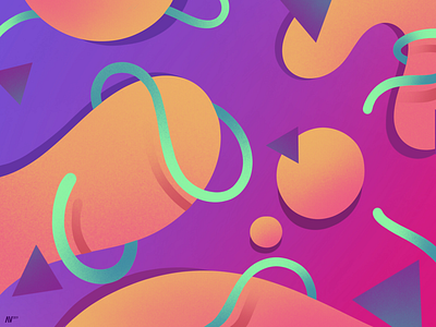 Thinking of the 90’s 90s color design illustration shapes