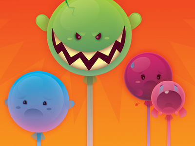 Sweet Scare 😈 candy design graphic halloween horror illustration scare sweet