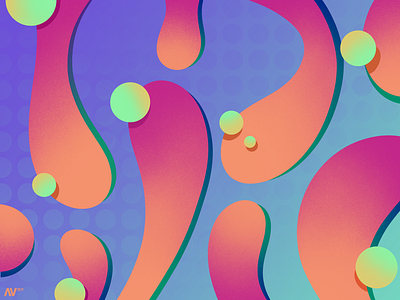 Bubbles and Lava circles color colorful design gradients graphic illustration lava lava lamp wallpaper