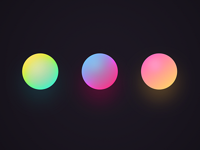 3 3 bright circle color colorful design glow gradient graphic light orb three