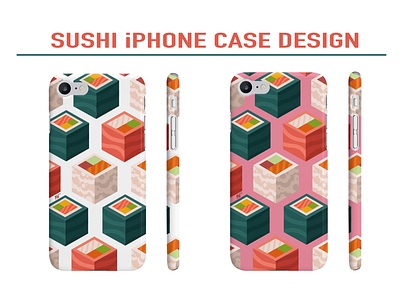 Isometric Sushi IPhone case! 🍣 art case color colorful cute design food graphic iphone isometric phone sushi