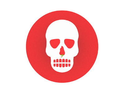 Dante Skullpepper graphic hot icon logo pepper skull spicy symbol