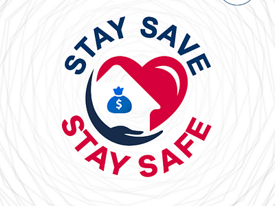 Save and safe design e flyer illustration simple stay safe