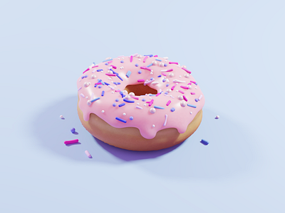 3D Donut Illustration 3d 3d illustration blender blender3d colorful food and drink food illustration illustration illustrations