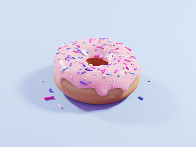 3D Donut Illustration