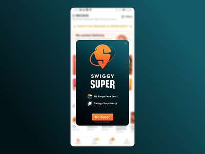 Swiggy Super Pop-up