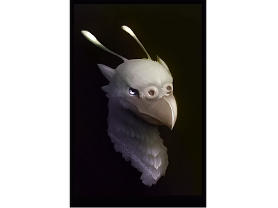 Beaked Critter bird digital fantasy gryphon illustration painting