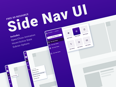 XD Side Nav UI Resource