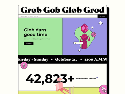 Glob Con design homepage ui