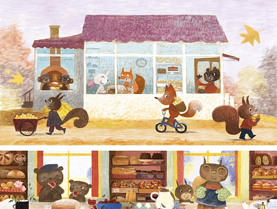 15 sweet minutes (illustrations for a bakery)