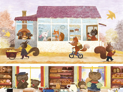 15 sweet minutes (illustrations for a bakery)