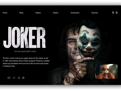 Joker Movie Website Concept